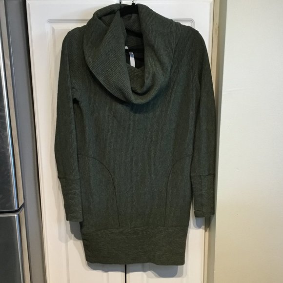 lululemon athletica Sweaters - Lululemon Cowl Neck Rib  Knit Sweater w/Pockets